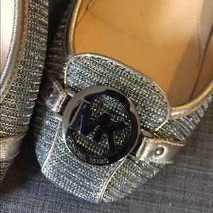 MK shimmer flats